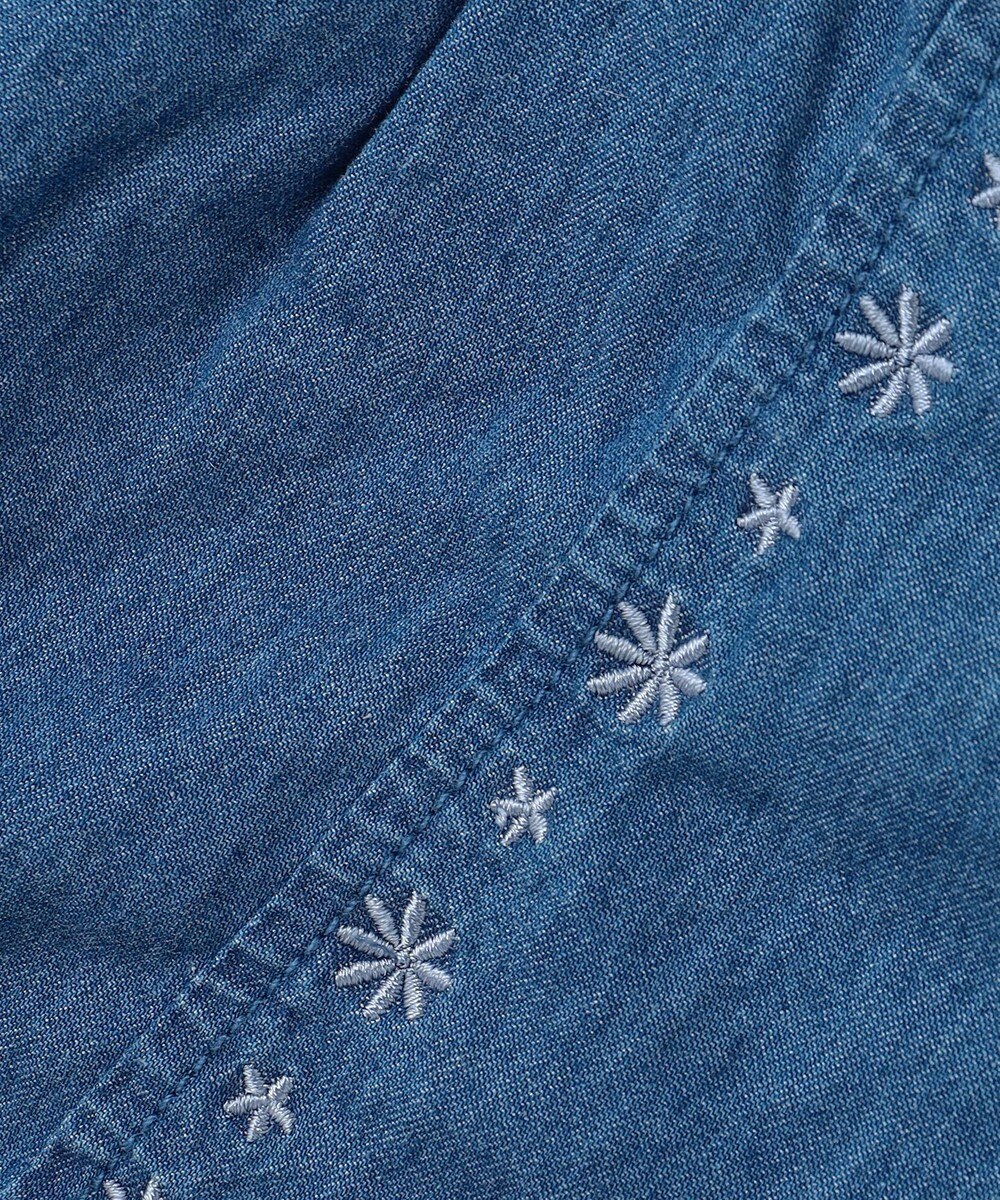 組曲 KIDS 【110-140㎝】 ブルーフラワーデニムキュロット 