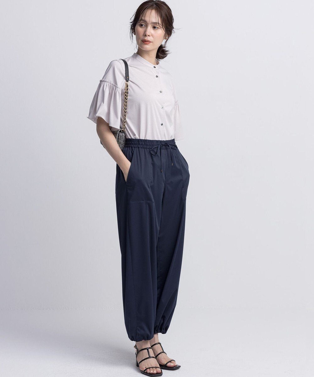 組曲 ギャザースリーブクリア カットソー 