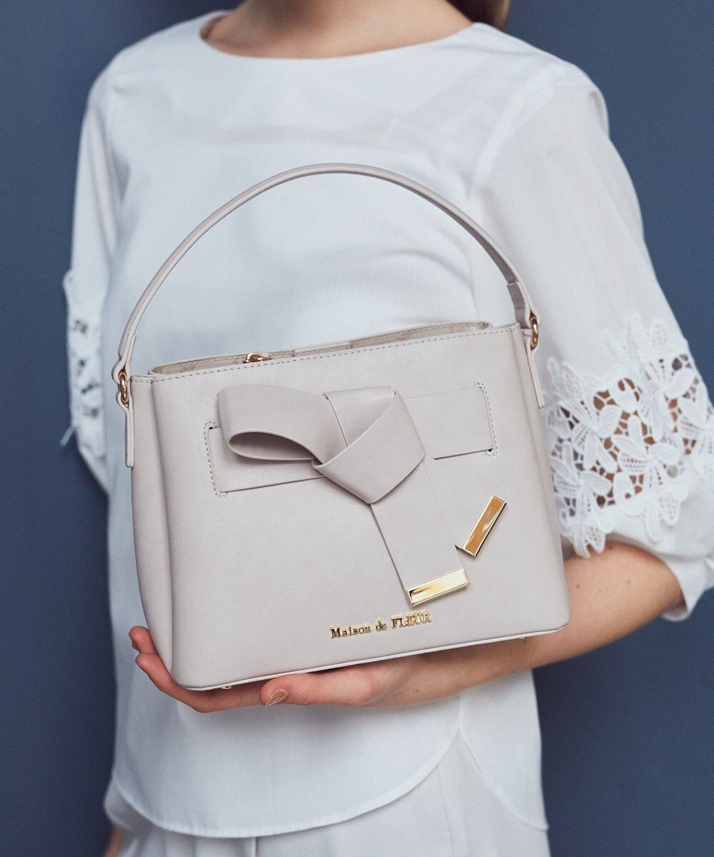 Maison de FLEUR フロントリボンバッグ 
