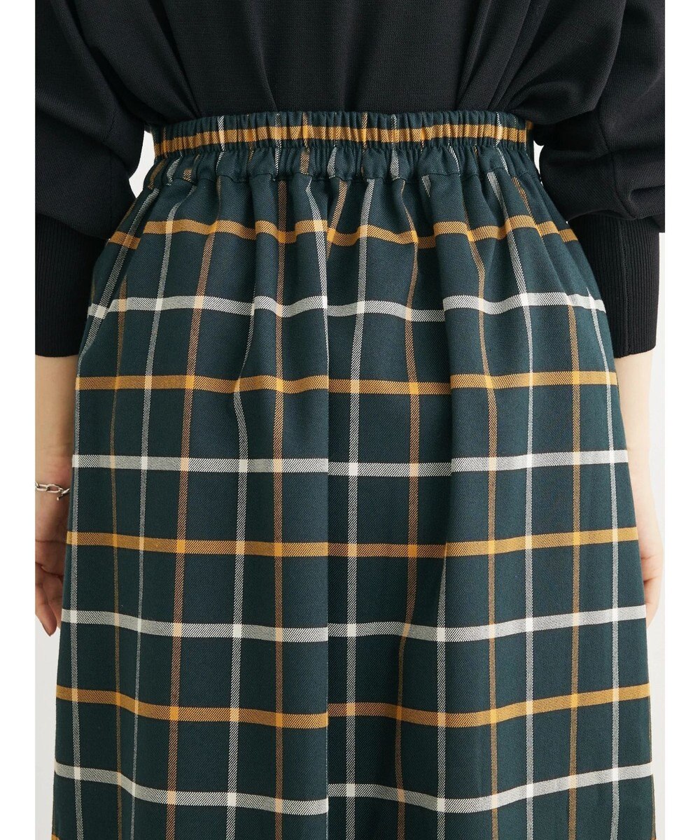 Green Parks ベルトデザインチェックＩラインスカート 