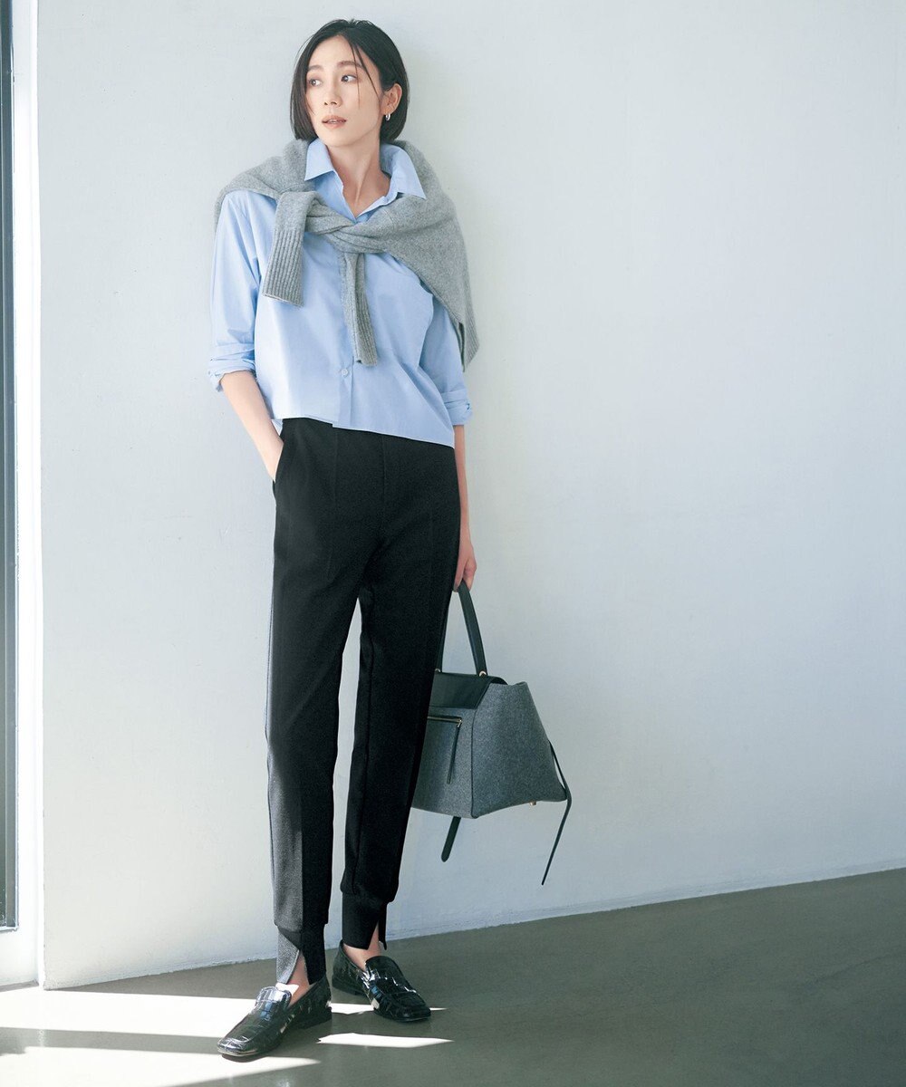 UNFILO 【抗菌防臭】イージーケア クロップド シャツ 