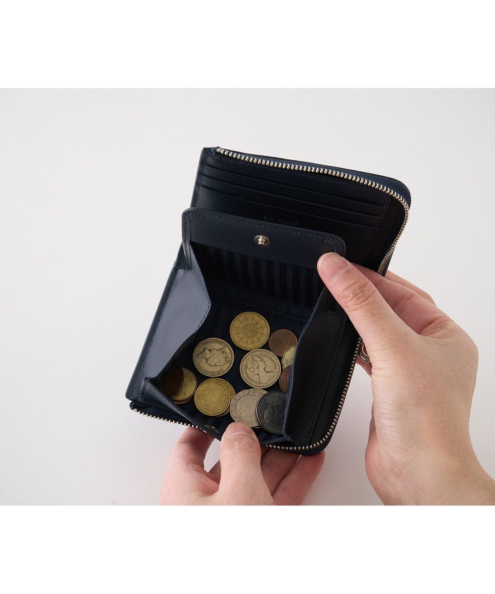 MIYABIYA La quoh with kirakaracho 南蛮七宝アルチザンレザー ミニL字ファスナー財布 