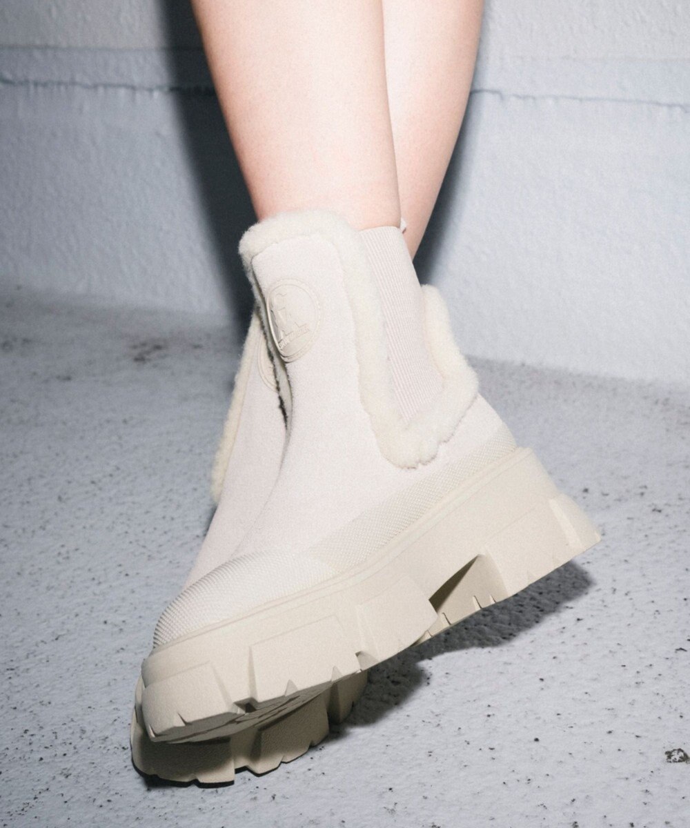 STEVE MADDEN TOWNSHIP 厚底サイドゴアムートンブーツ 