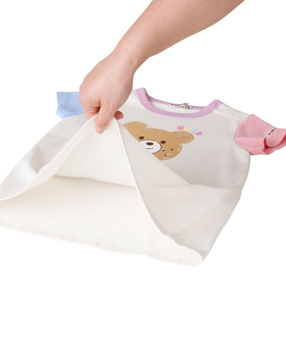 MIKI HOUSE HOT BISCUITS 【80-120cm】カラフルビーンズ フェイスプリント 半袖ワンピース 