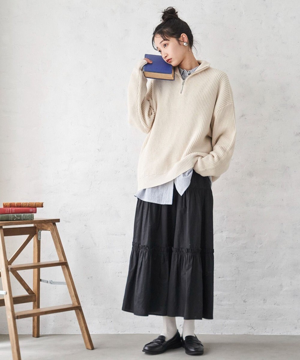 WEGO オーバーフィットハーフジッププルオーバー 