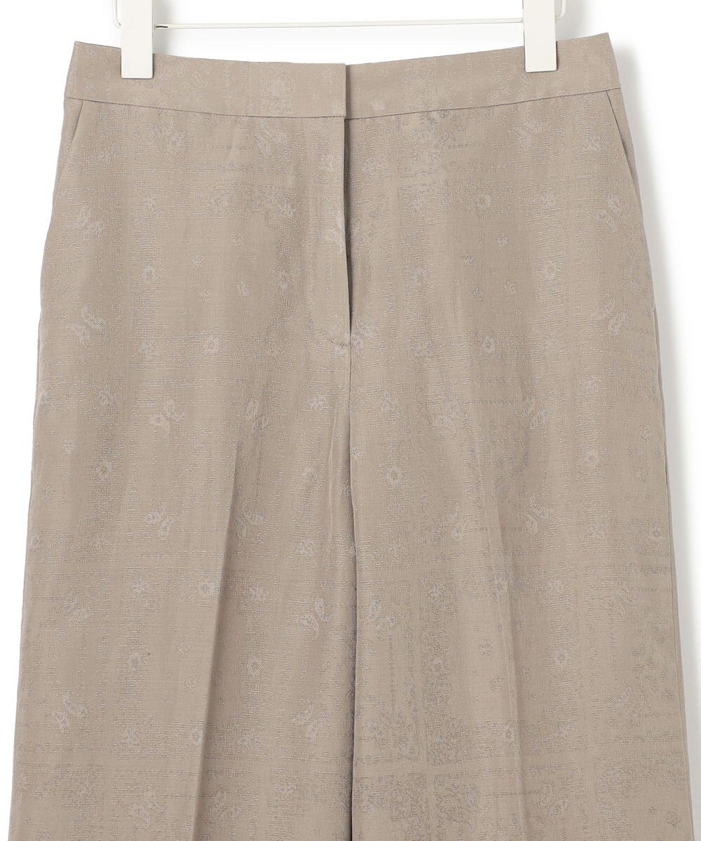 ICB L 【日本製・洗える】ペイズリーレノクロス ワイドストレートパンツ 