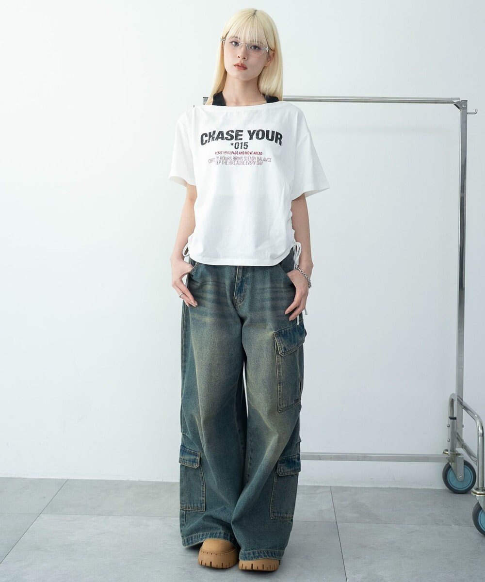 WEGO ホルターネックレイヤードワンショルT 