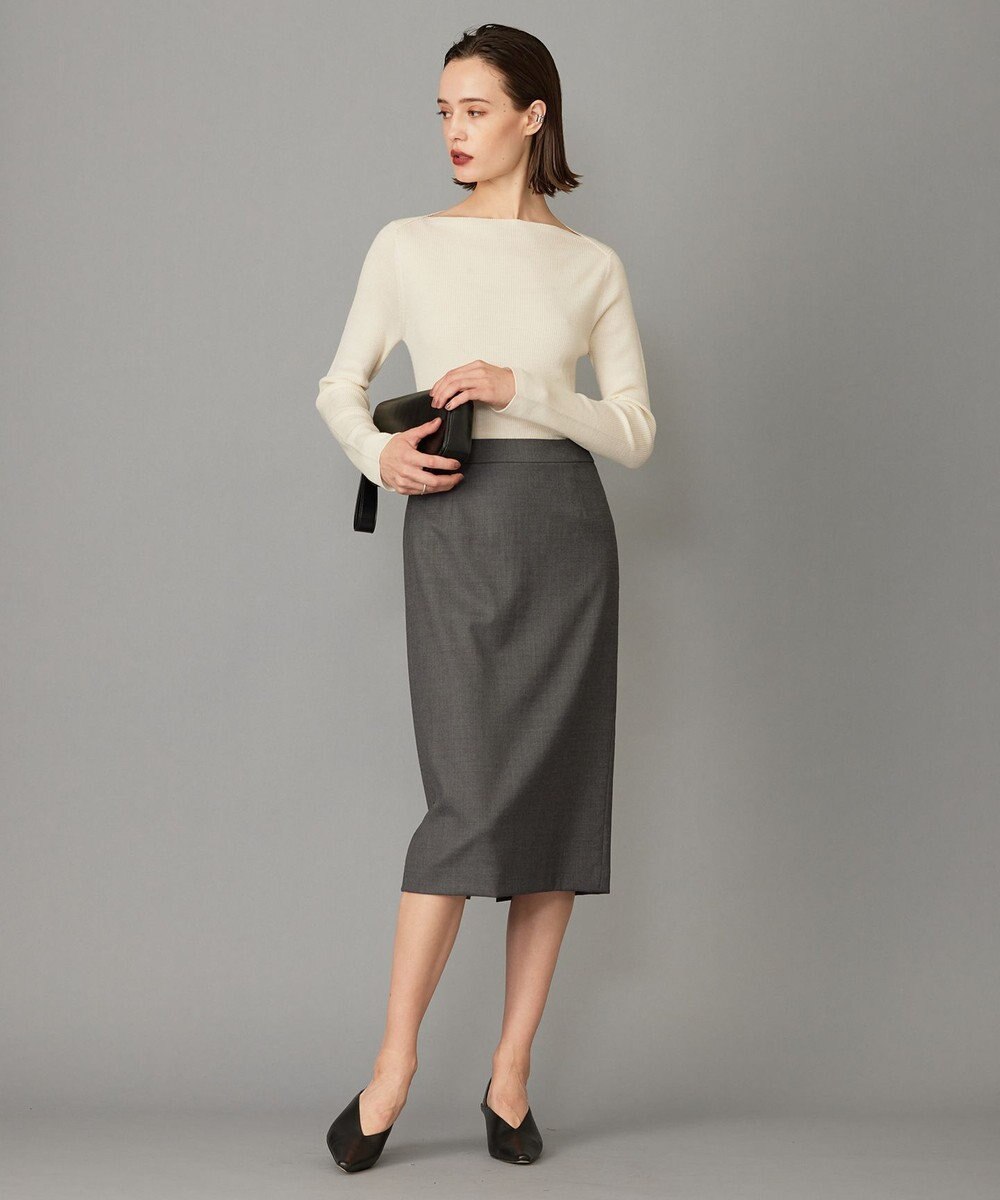 ICB 【洗える】エクストラファインメリノ  ボートネックプルオーバー 