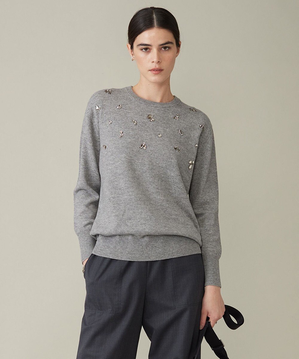 ICB 【洗える】 ジュエルニットプルオーバー 