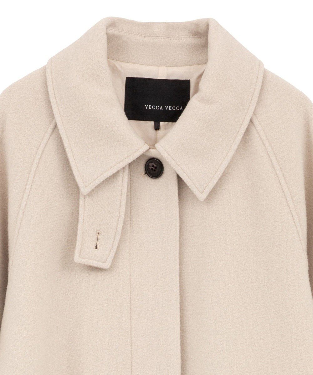 YECCA VECCA ウール混ステンカラーロングコート 
