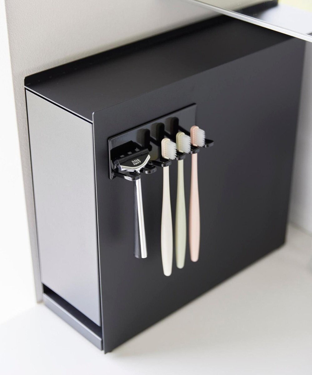 tower 隠せる引き出し収納 タワー ブラック 