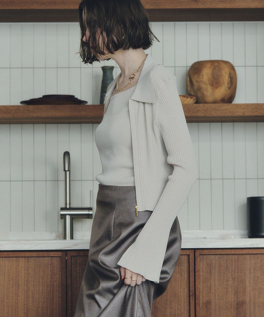 YECCA VECCA 【2点SET】キャミセット襟付きZIPカーディガン 