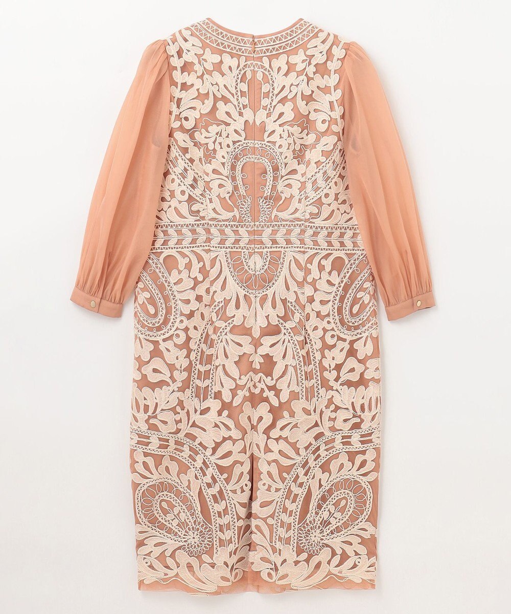 GRACE CONTINENTAL オーガン袖コード刺繍ドレス 