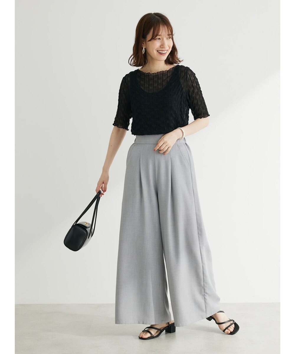 Green Parks ・ＥＬＥＮＣＡＲＥ　ＤＵＥ　リネンライクワイドパンツ 