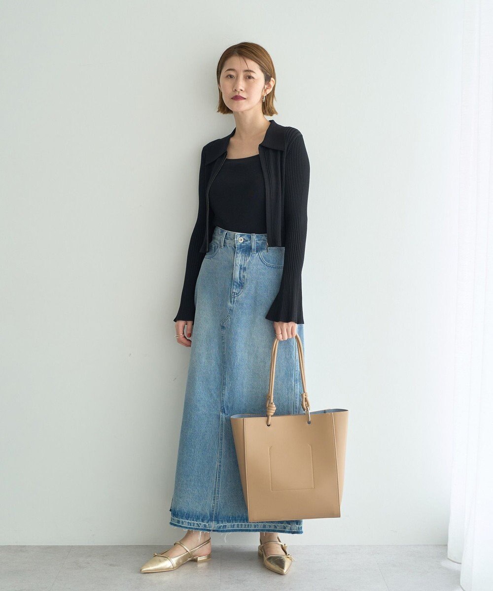 YECCA VECCA 【2点SET】キャミセット襟付きZIPカーディガン 