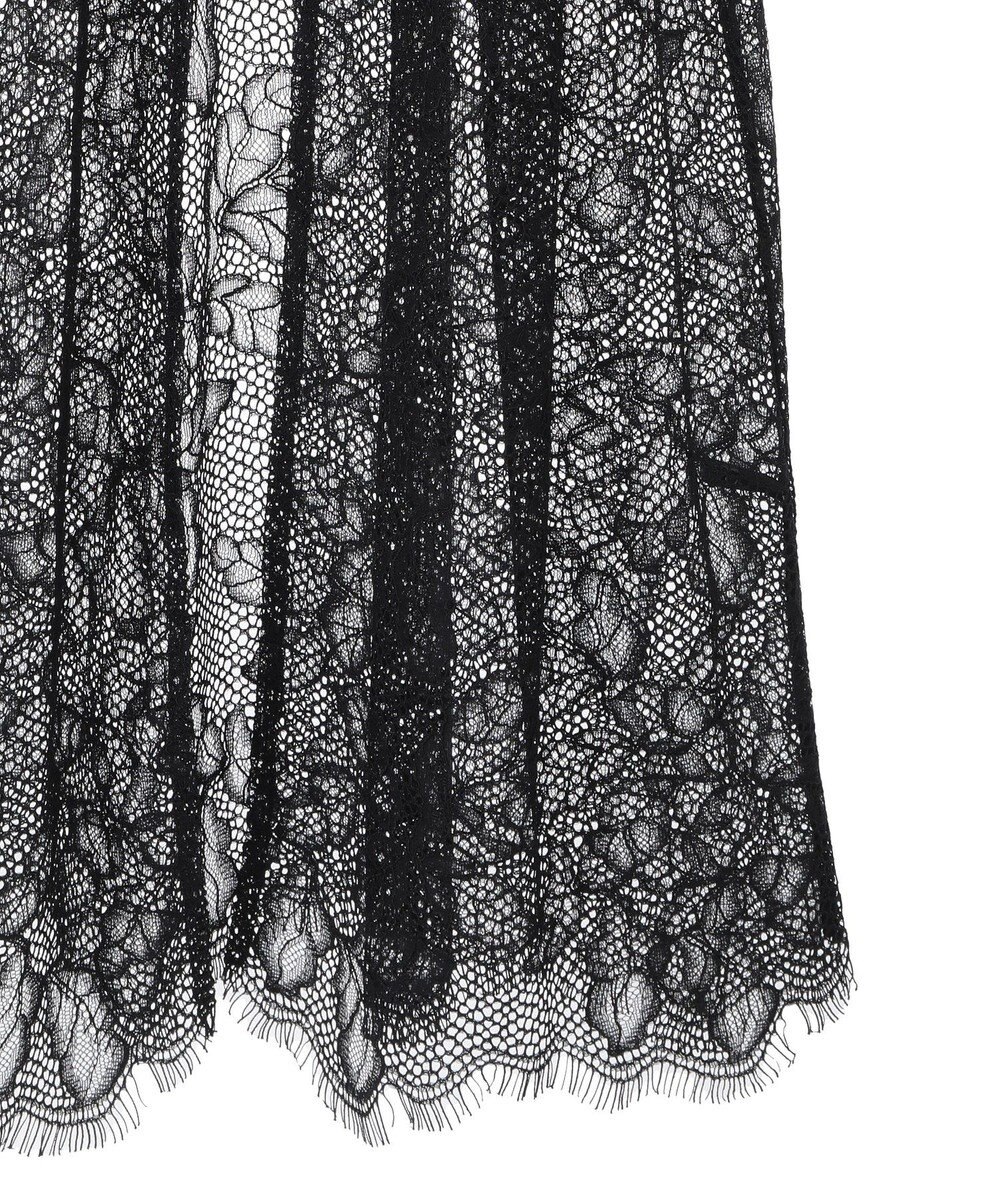 YECCA VECCA リーフ柄レースキャミワンピース 