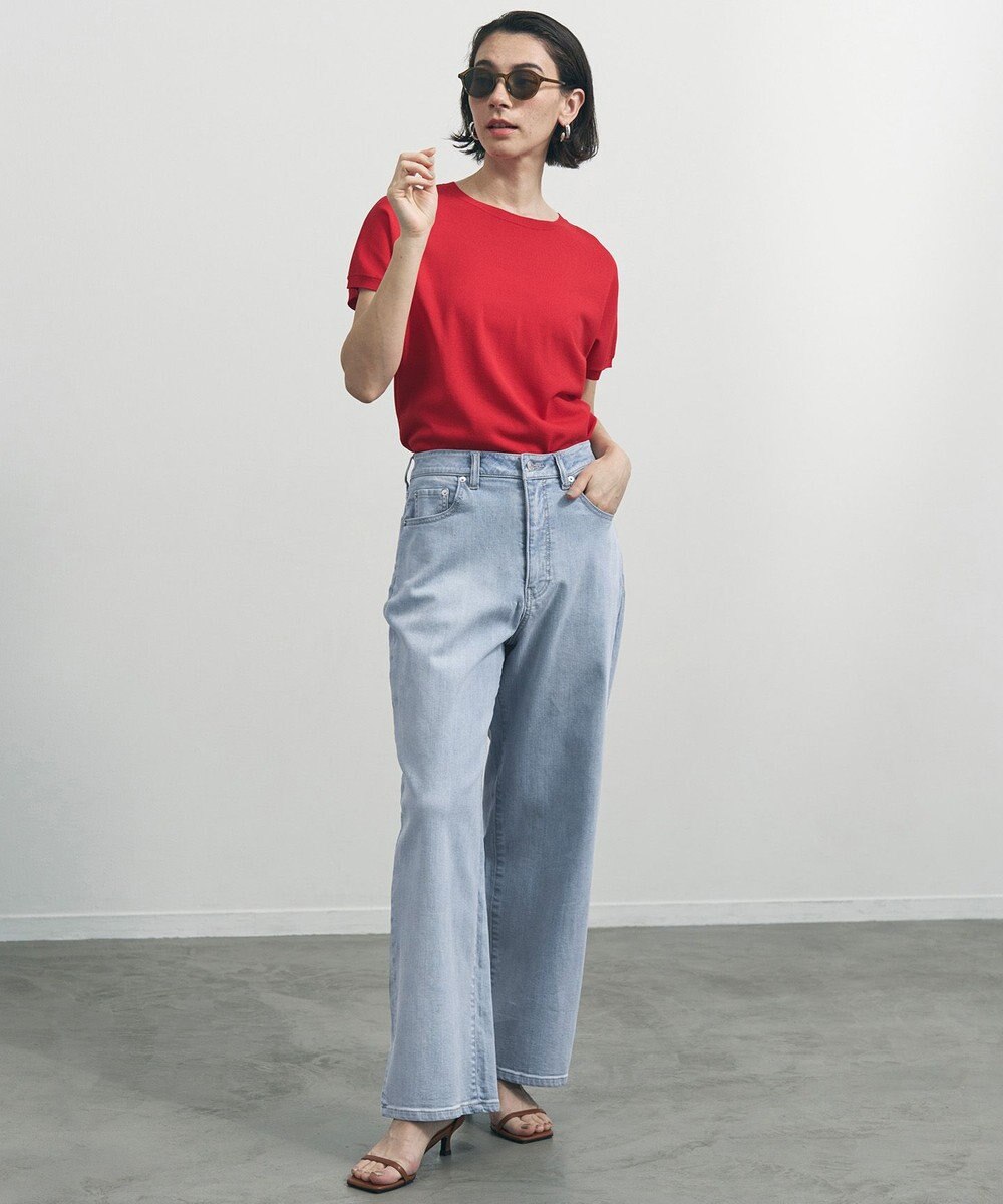 UNFILO L 【UNFILO DENIM/新色追加】撥水ストレッチ ルーズワイドデニム 