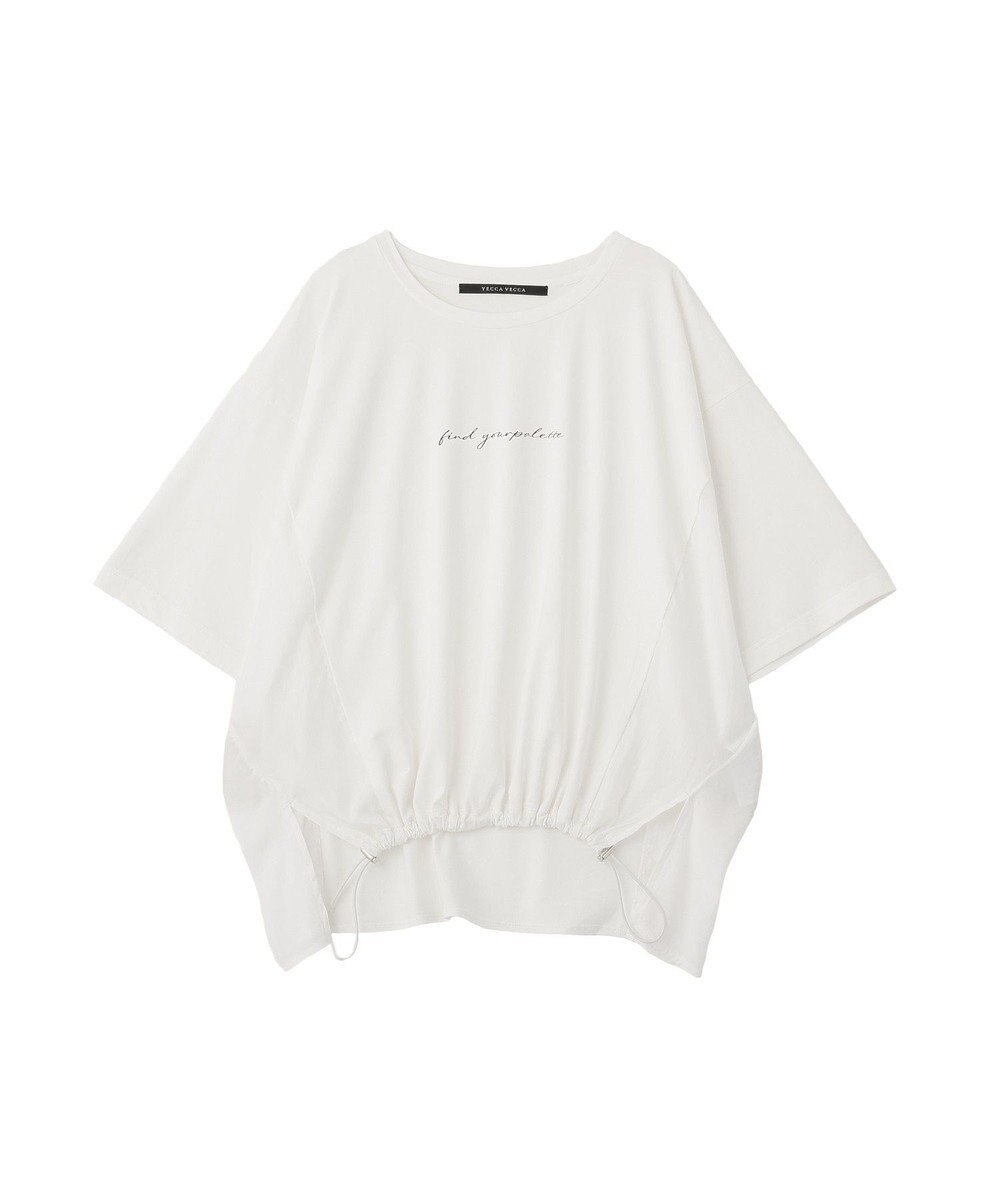 YECCA VECCA 裾ドロストデザインロゴTee 