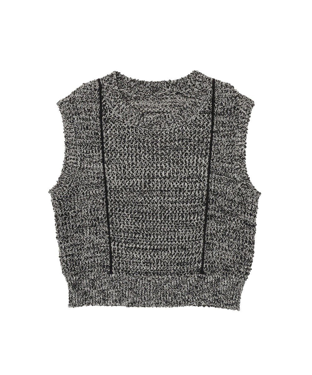 earth music&ecology 配色ラインＭＩＸニットベスト 