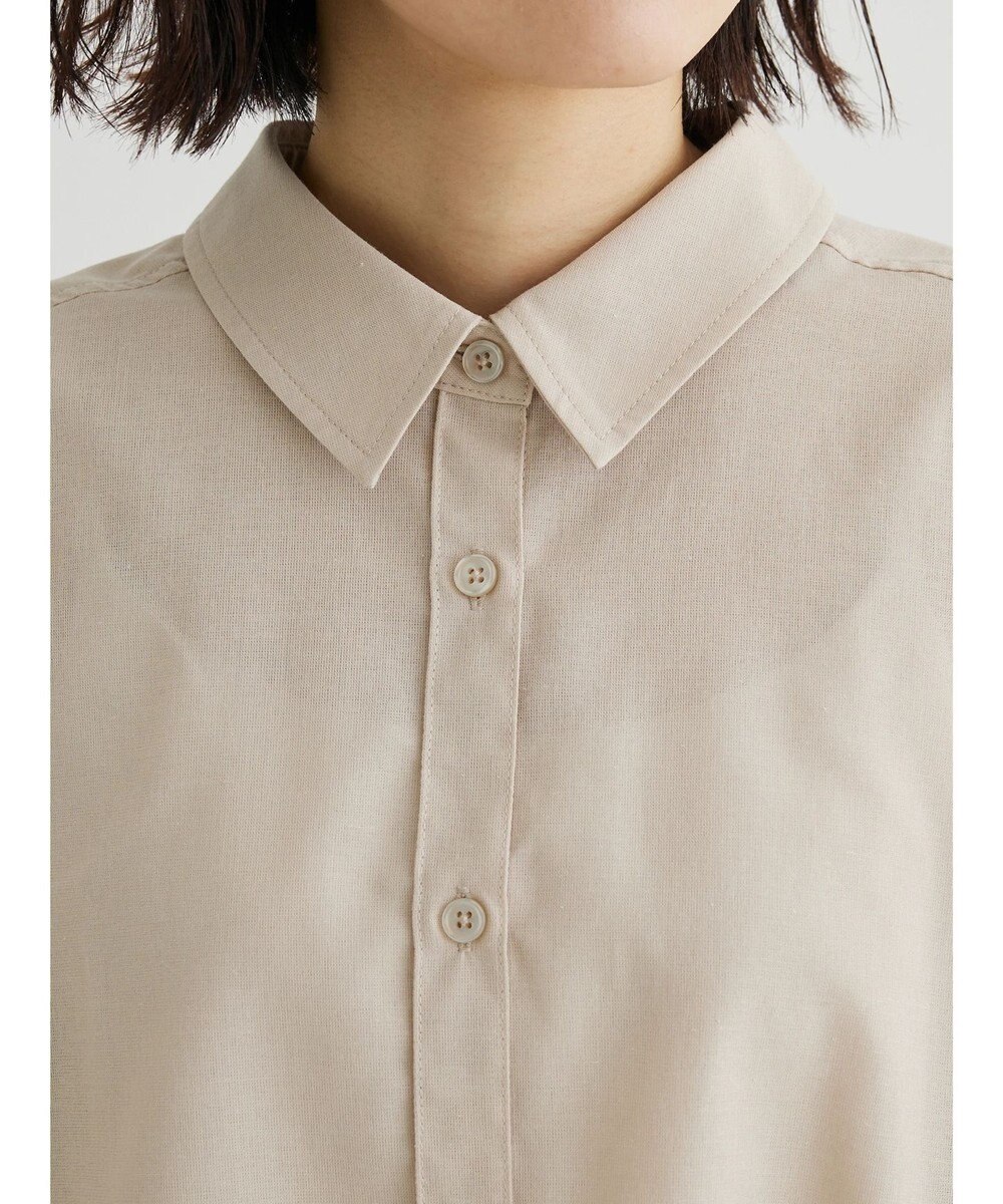 Green Parks 綿麻混レギュラーシャツ 