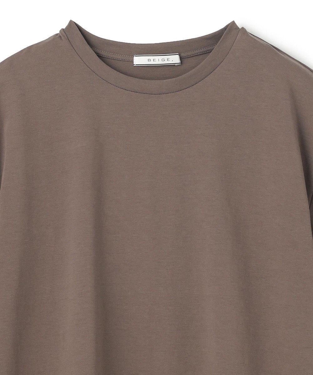 BEIGE， 【洗える】VERONICA / カラーステッチ半袖クルーネックＴシャツ 