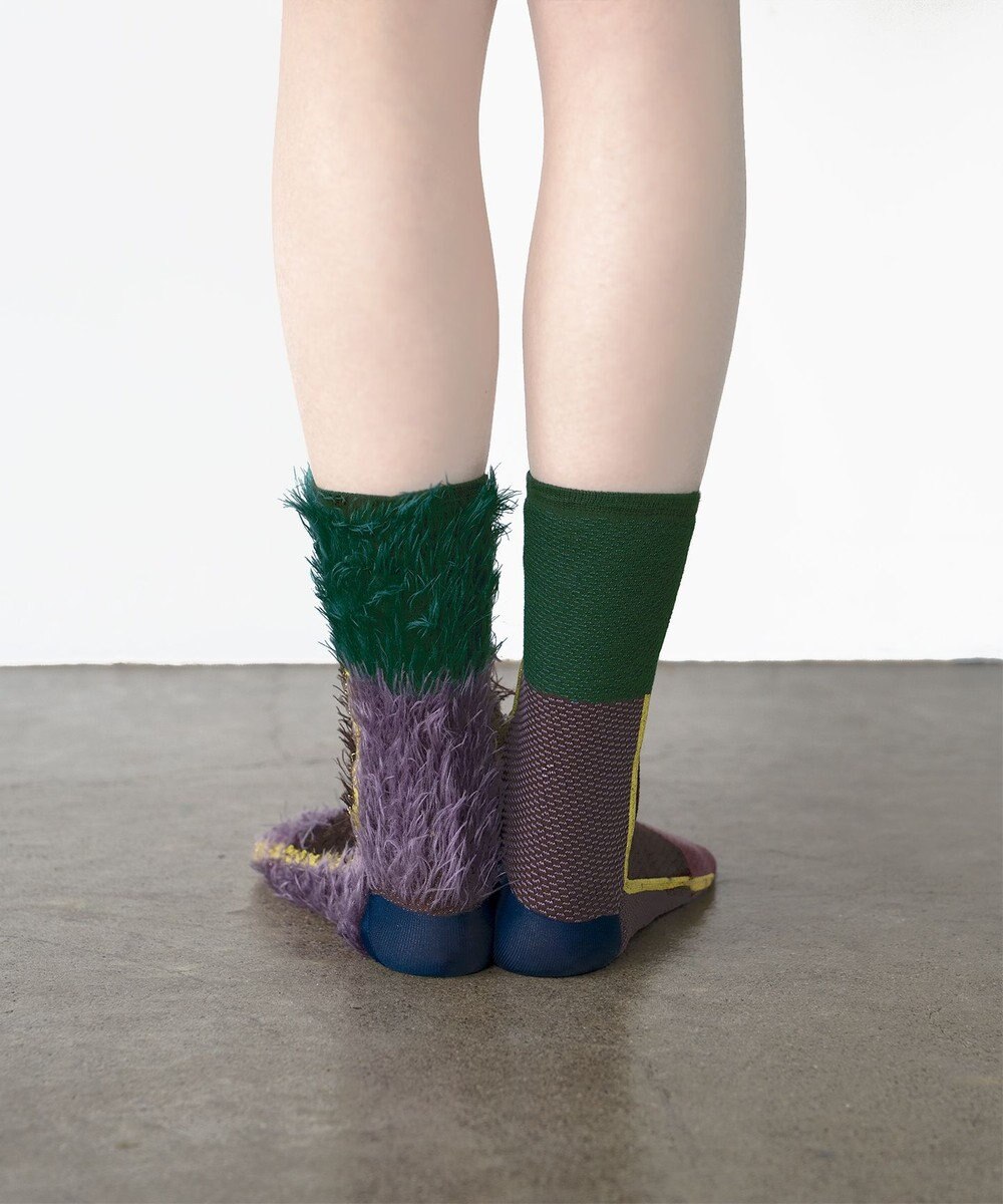 COQ HAPPY PENGUIN リバーシブルファーソックス 