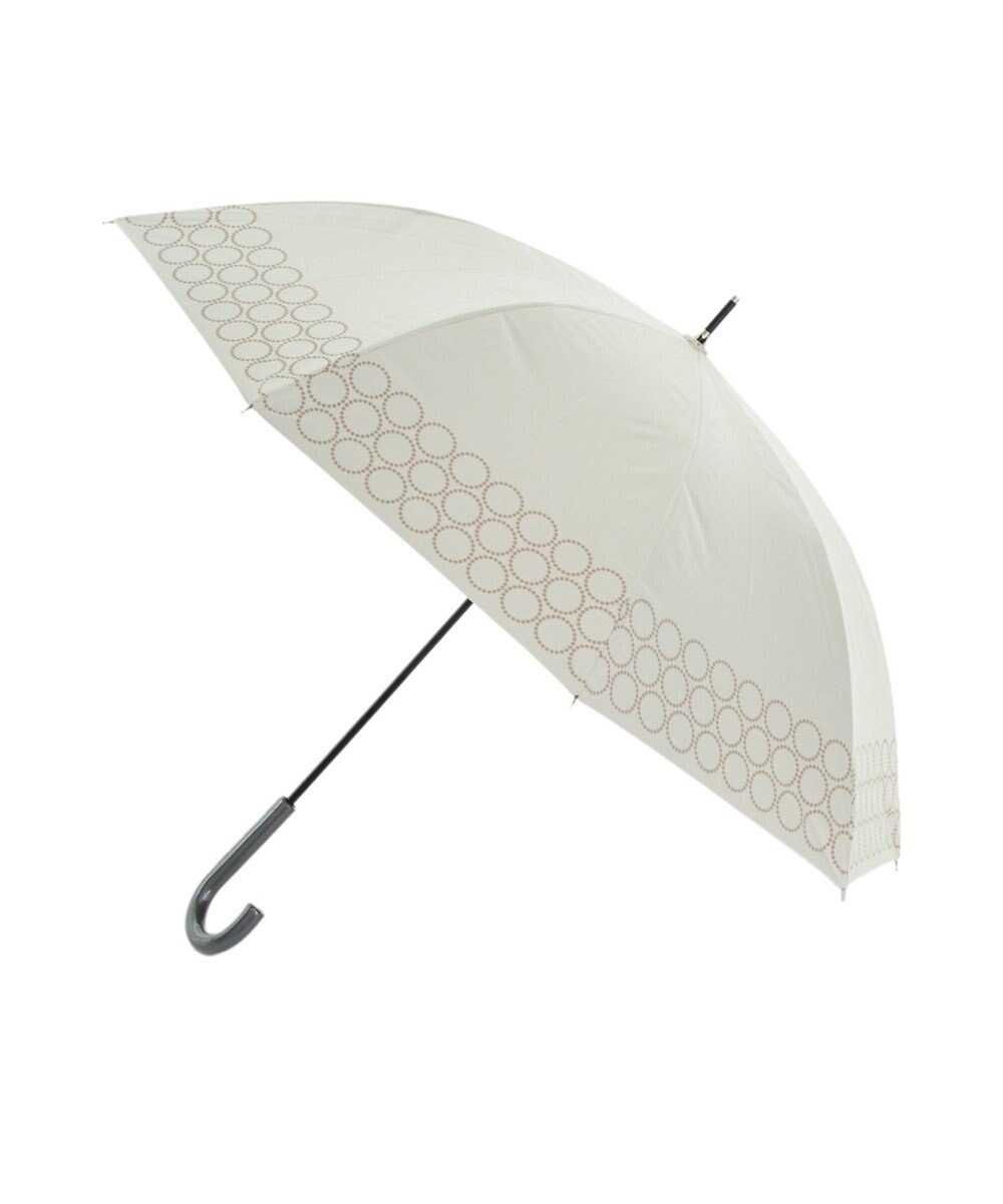 MOONBAT 晴雨兼用日傘 長傘 まるボーダー／遮光 遮熱 UV 