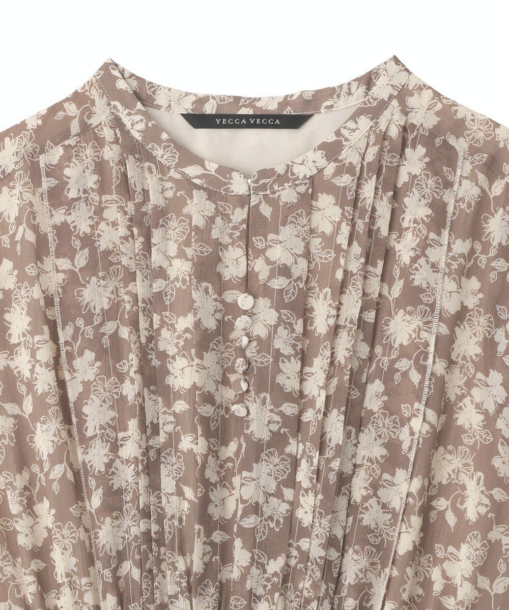 YECCA VECCA 花柄プリーツワンピース 