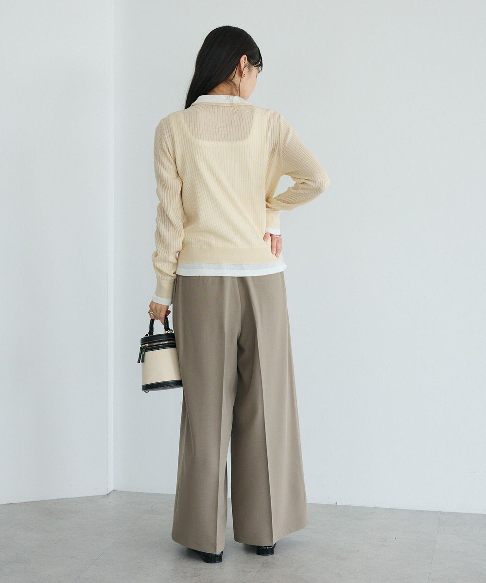 CRAFT STANDARD BOUTIQUE レイヤードポロ衿カーディガン 