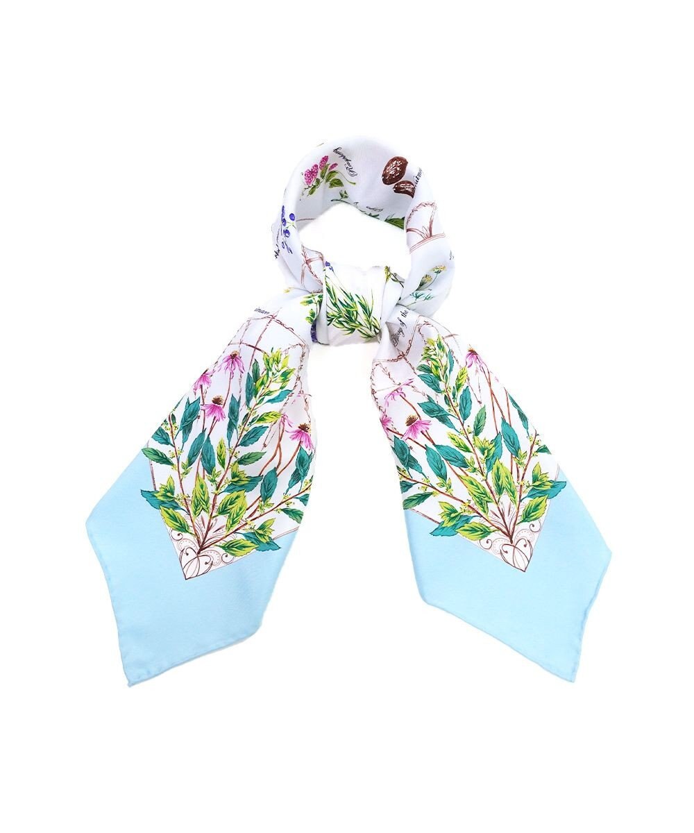 Marca ＜春の新色！＞【伝統横濱スカーフ】ハーブガーデン 大判 シルクツイル スカーフ 