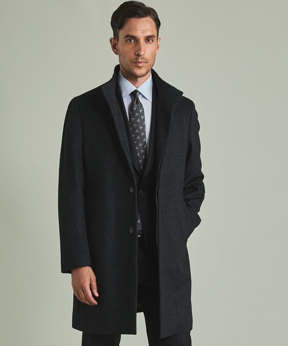 GOTAIRIKU アンゴラビーバー スタンドカラーコート 