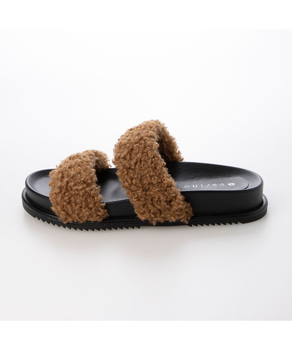 MODE ET JACOMO <carino>エコファーもこもこサンダル 