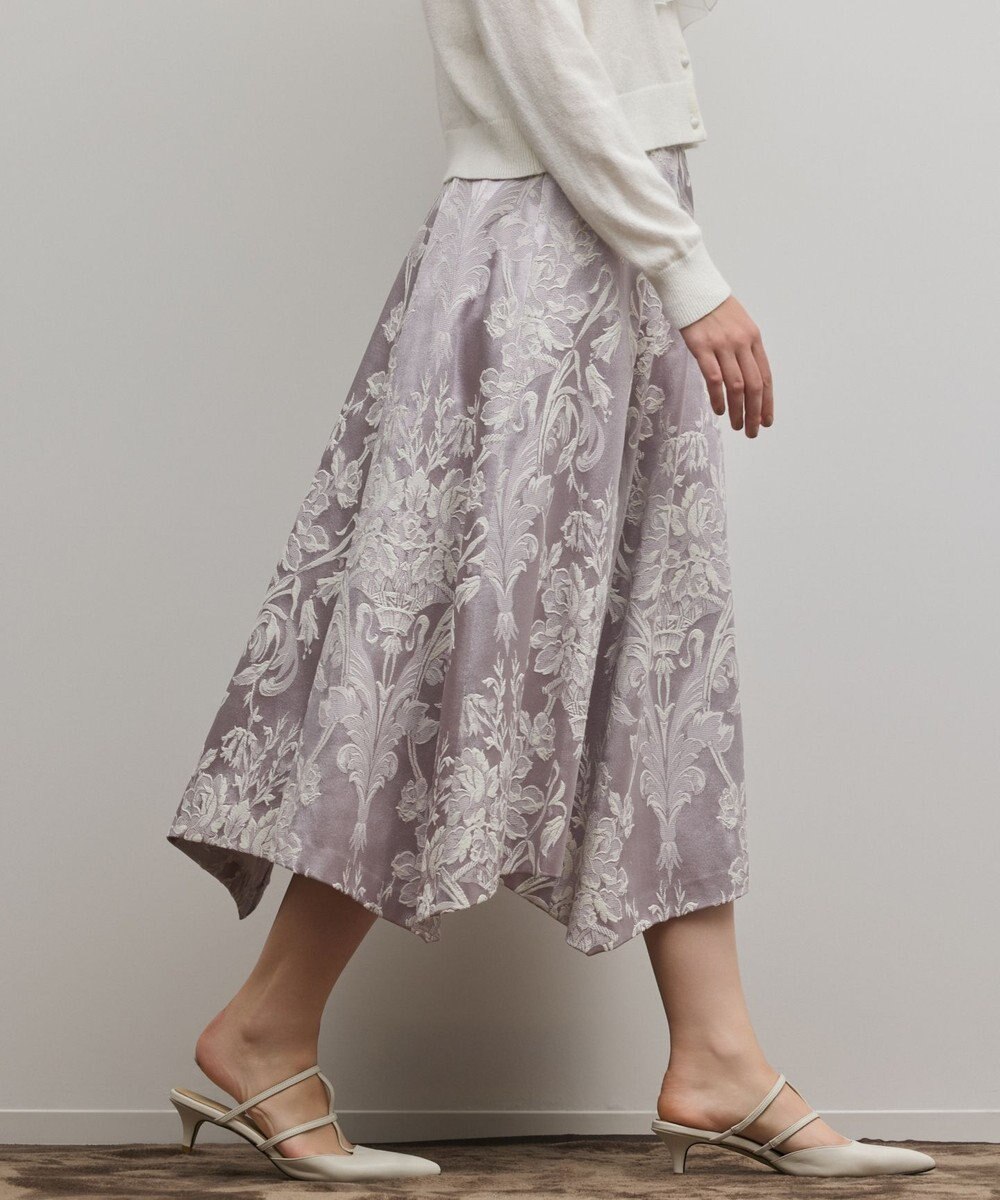 GRACE CONTINENTAL オーナメントジャガードハンカチヘムスカート 