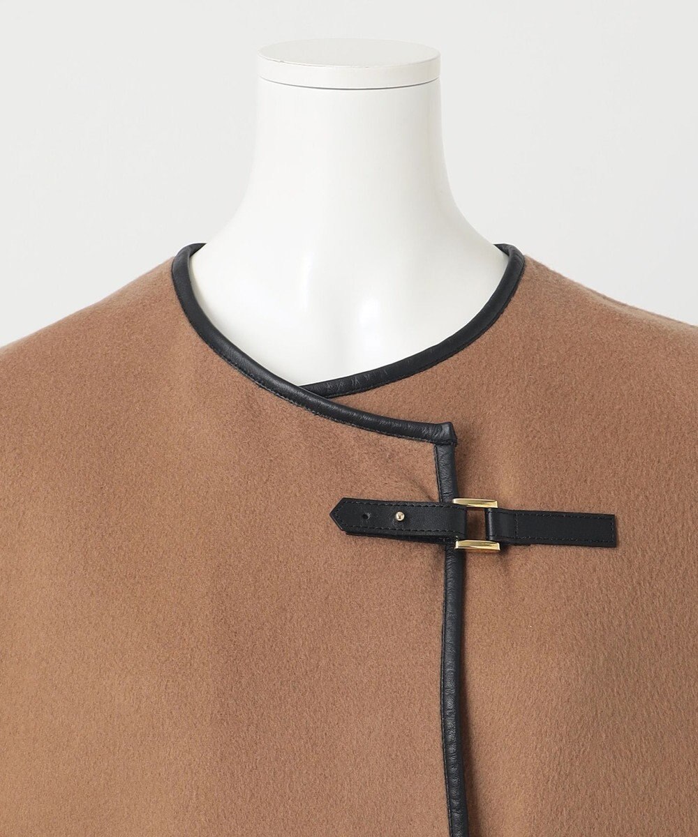 23区 L 【エステータ】MTRウールカシミヤリバー マント 