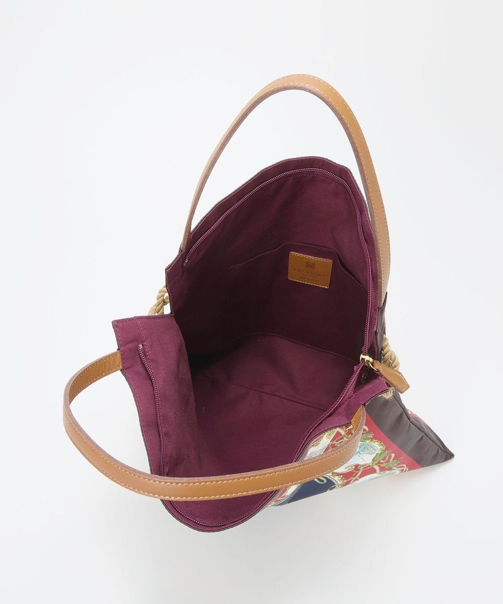 TOPKAPI 【TREASURE TOPKAPI】マイルドサテン スカーフ柄 トートバッグ 