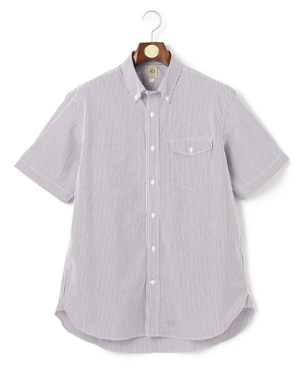 J.PRESS MEN 【クールマックス】サッカーストライプ／マイクロギンガムチェック シャツ/B.D 