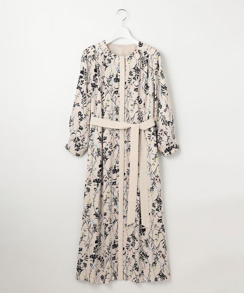 自由区 S 【WEB&一部店舗限定】ハーバルフロープリント8分袖 ワンピース 