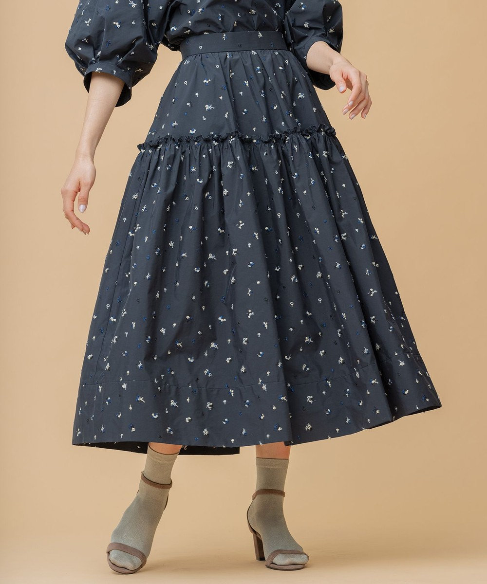 組曲×setsuko sagittaire】ジュエリーボックス刺繍 スカート / 組曲