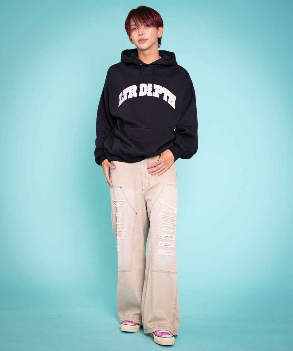 WEGO 【ユニセックス着用ITEM/MLサイズ展開】カレッジプルパーカー 