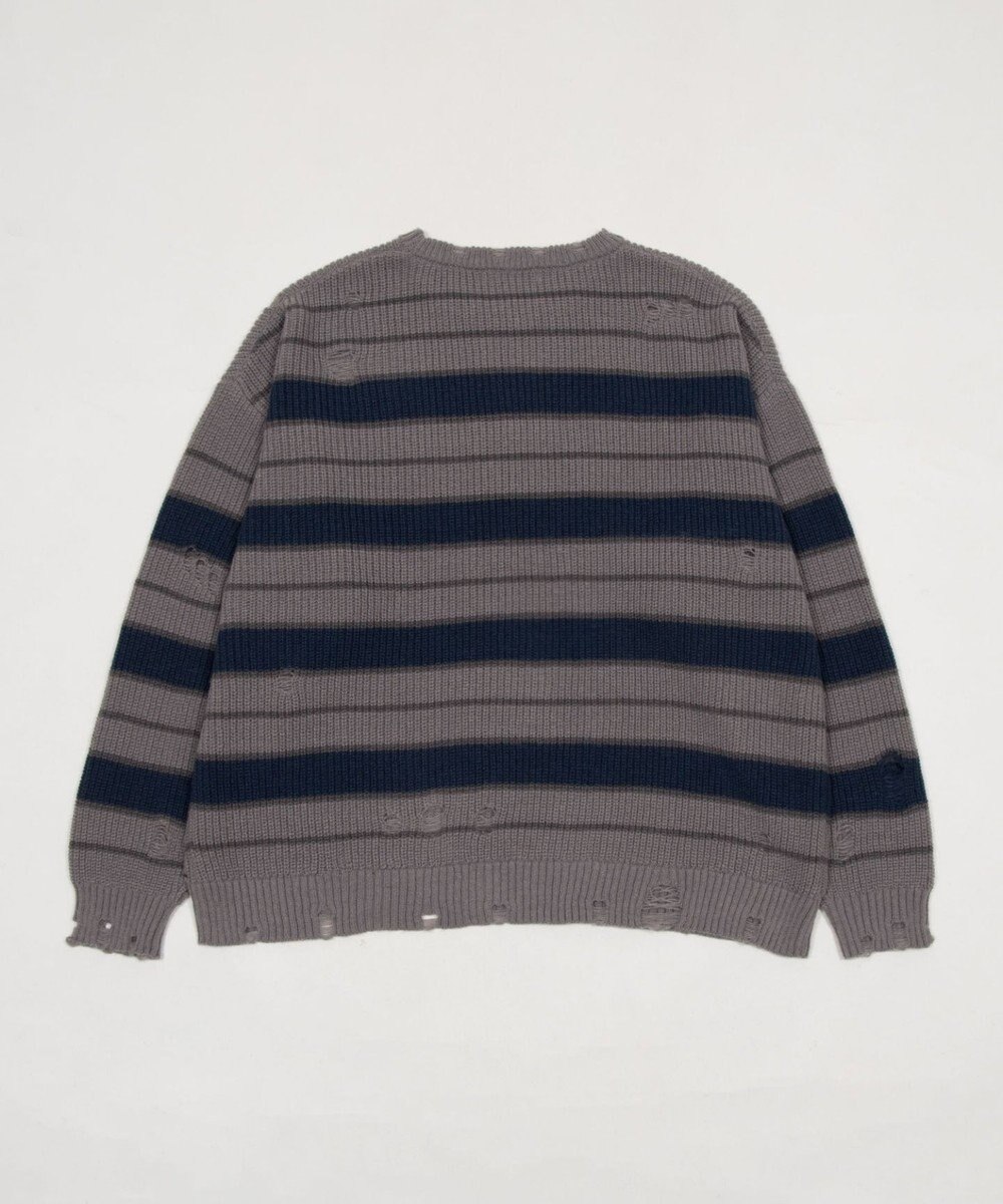 WEGO 【ユニセックス着用ITEM】アゼアミボーダーニットプルオーバー 