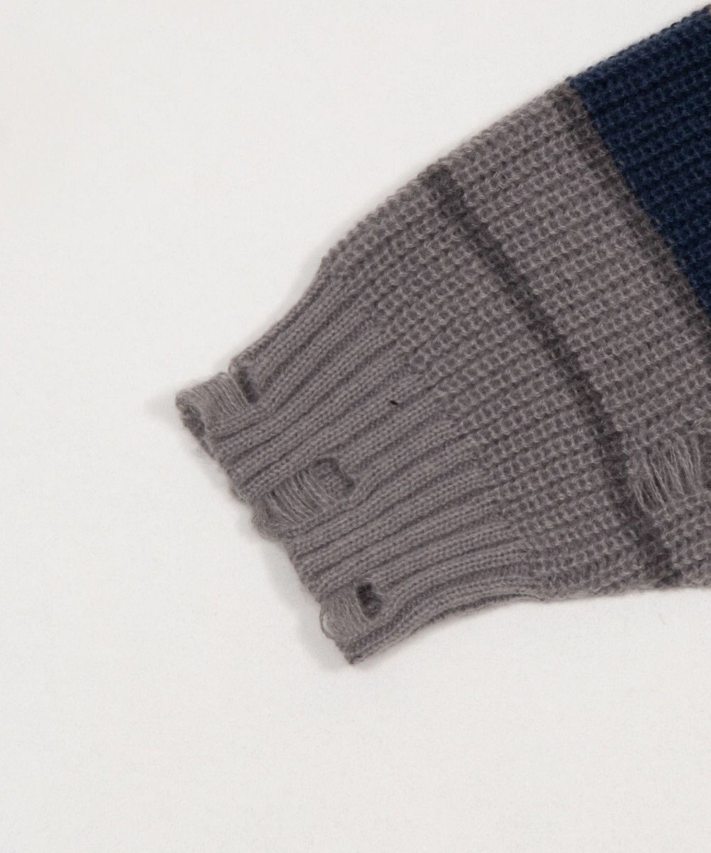 WEGO 【ユニセックス着用ITEM】アゼアミボーダーニットプルオーバー 