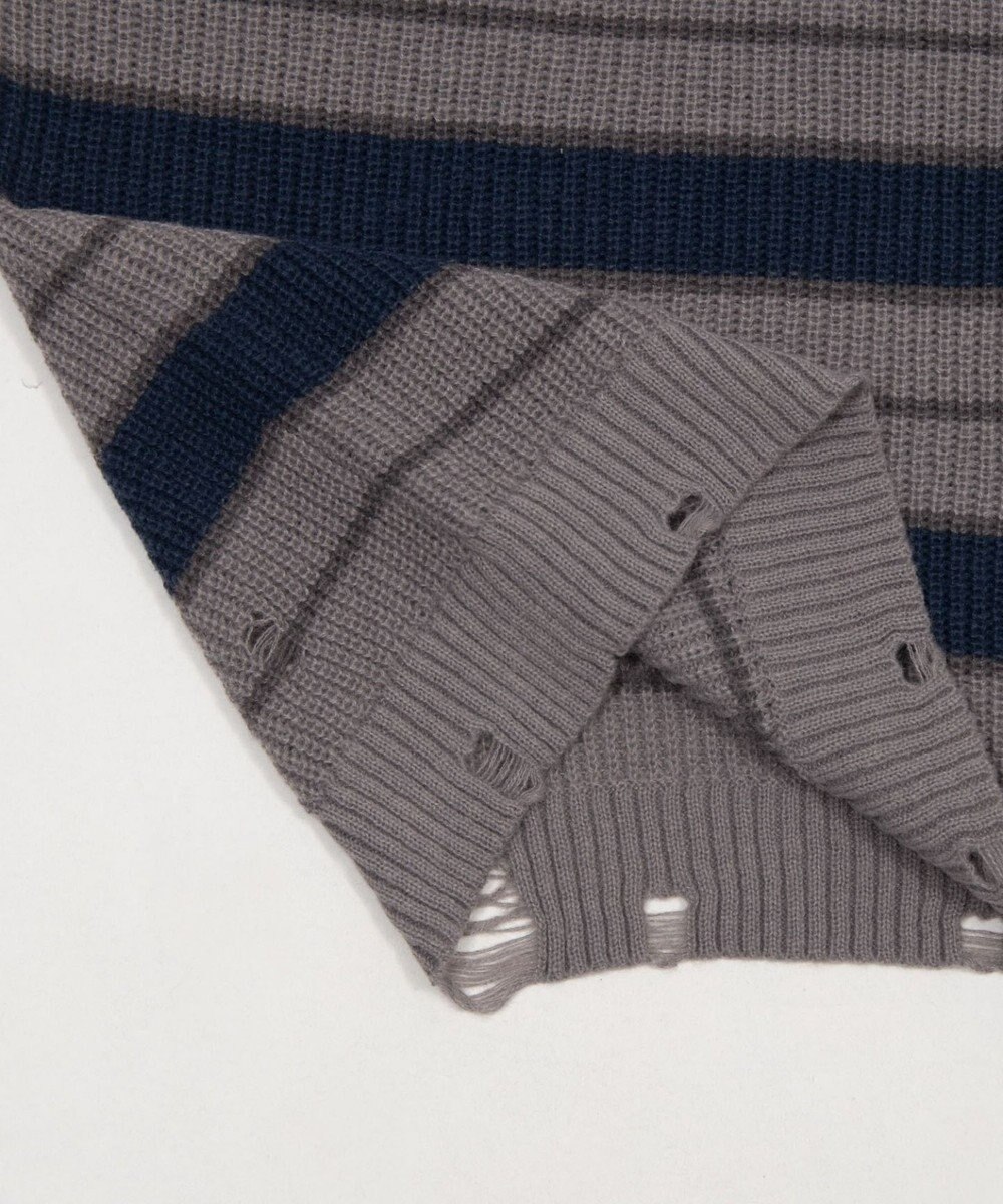 WEGO 【ユニセックス着用ITEM】アゼアミボーダーニットプルオーバー 