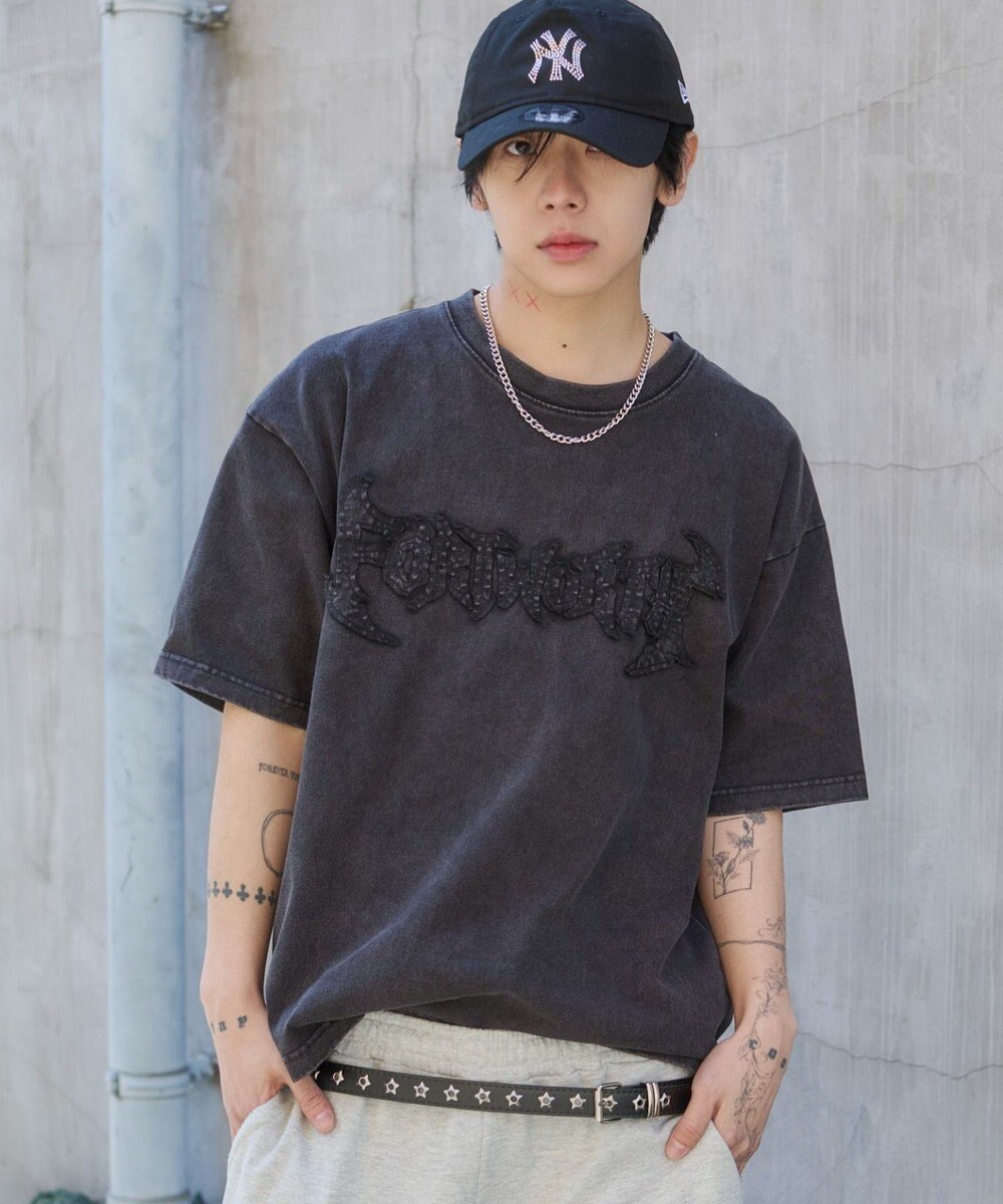 WEGO 【ユニセックス着用ITEM/MLサイズ展開】ブリーチダメージアップリケT（SS） 