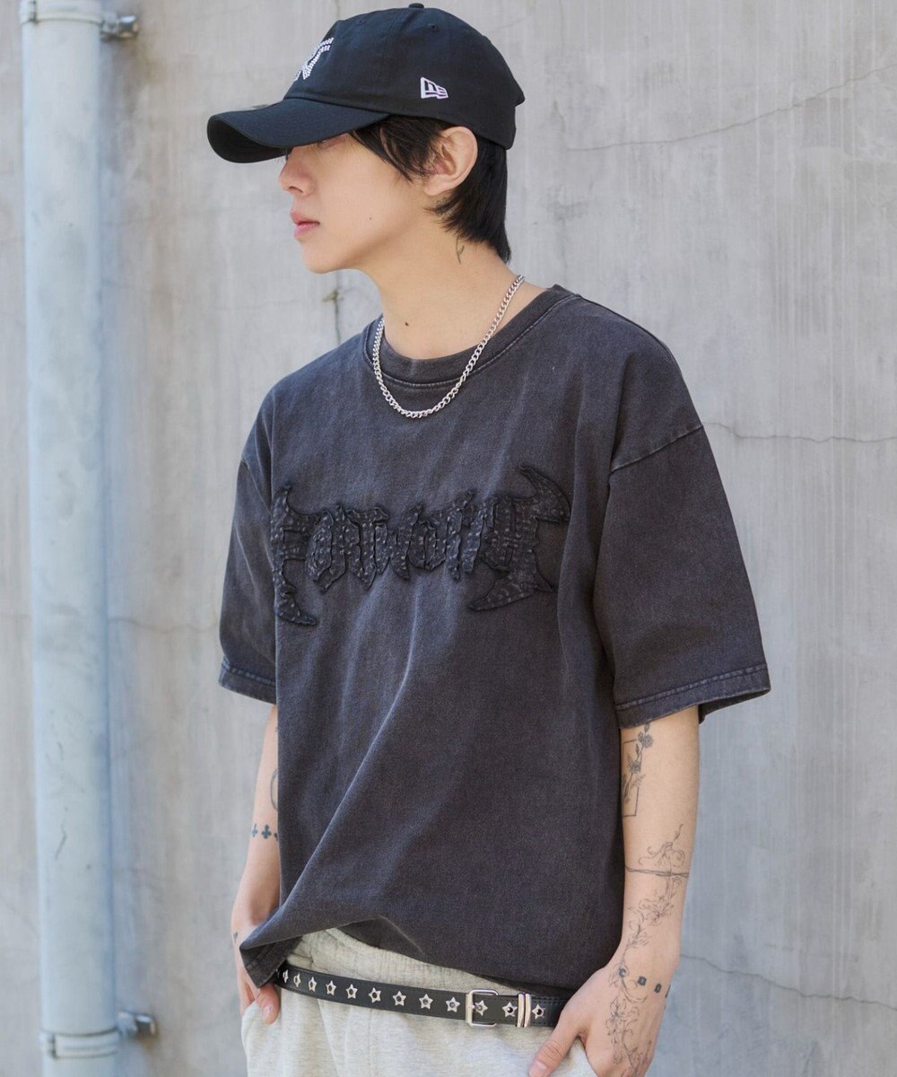 WEGO 【ユニセックス着用ITEM/MLサイズ展開】ブリーチダメージアップリケT（SS） 