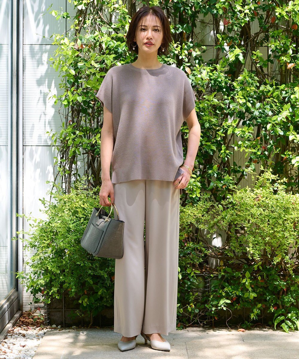 自由区 【洗える・XSサイズあり】ライト2WAYストレッチワイド パンツ 