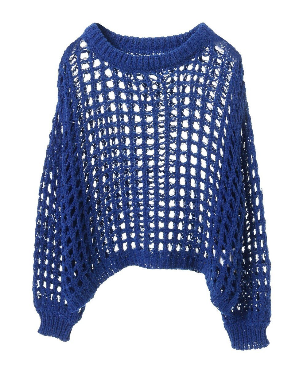 earth music&ecology チュールヤーンメッシュニットプルオーバー 