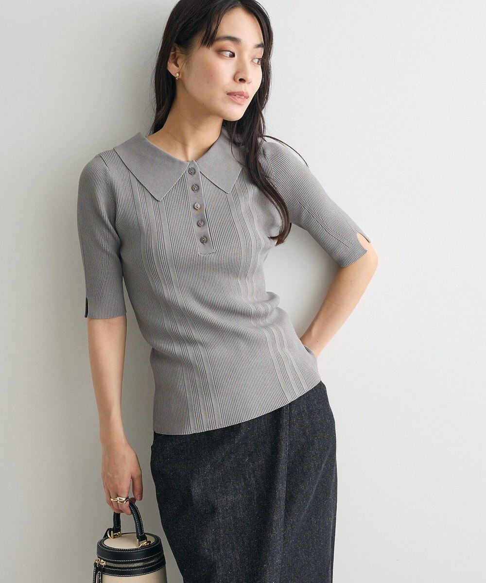 CRAFT STANDARD BOUTIQUE 半袖２ｗａｙリブポロニット 