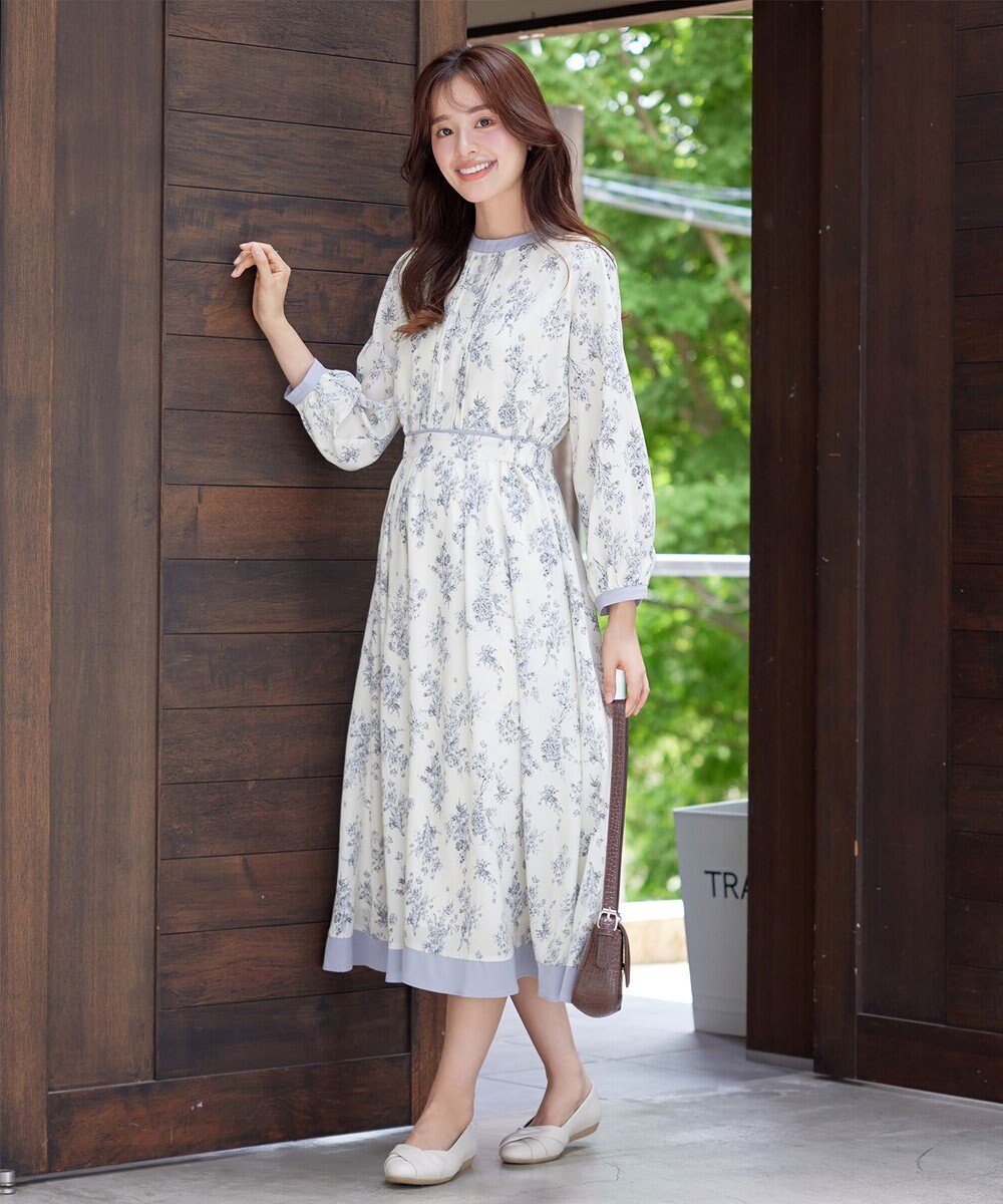 Tiaclasse L 【洗える】トワルドジュイ配色ワンピース 