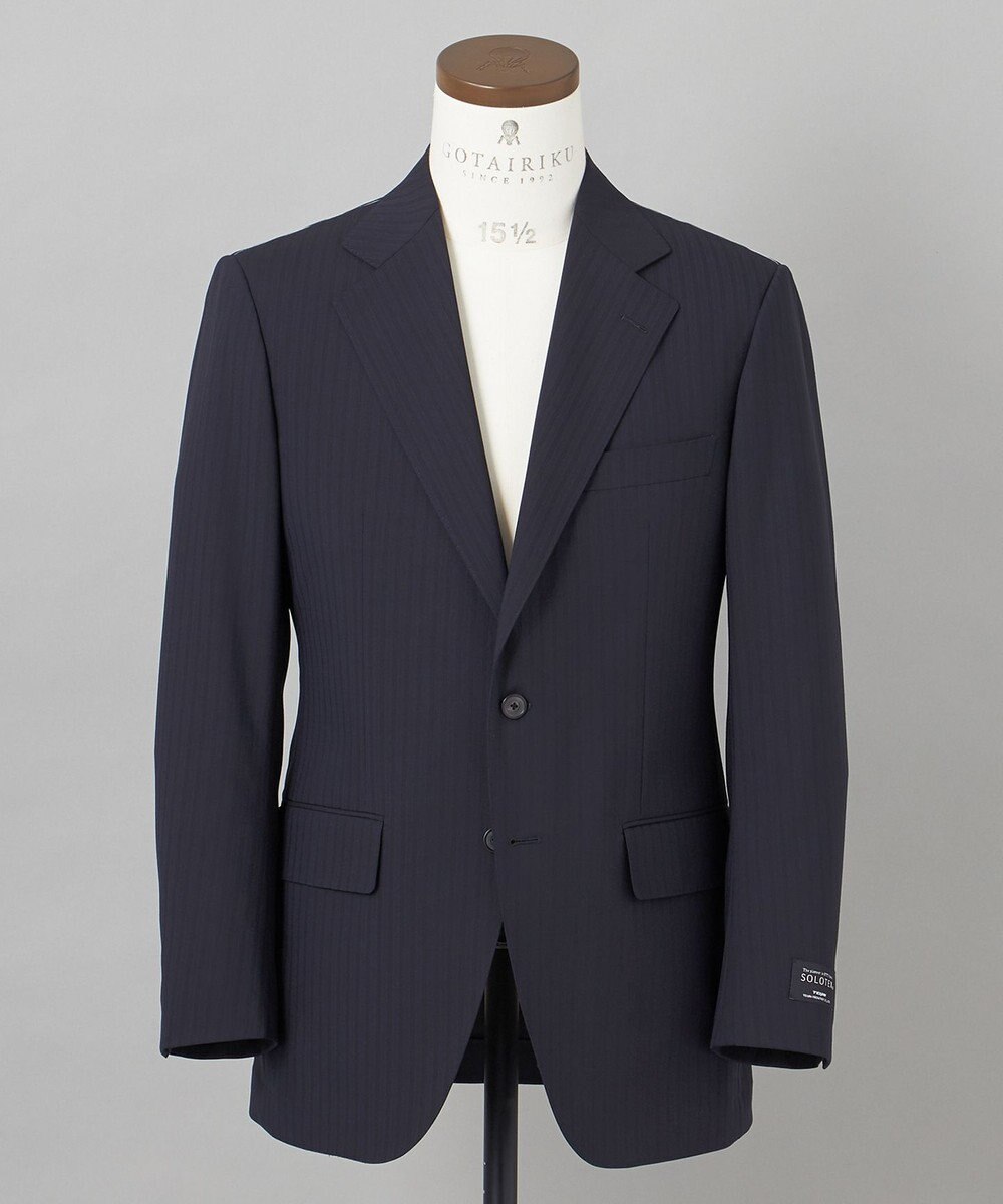 GOTAIRIKU 【御幸毛織】 WOOL×SOLOTEX ストレッチスーツ（平織/ネイビー） 