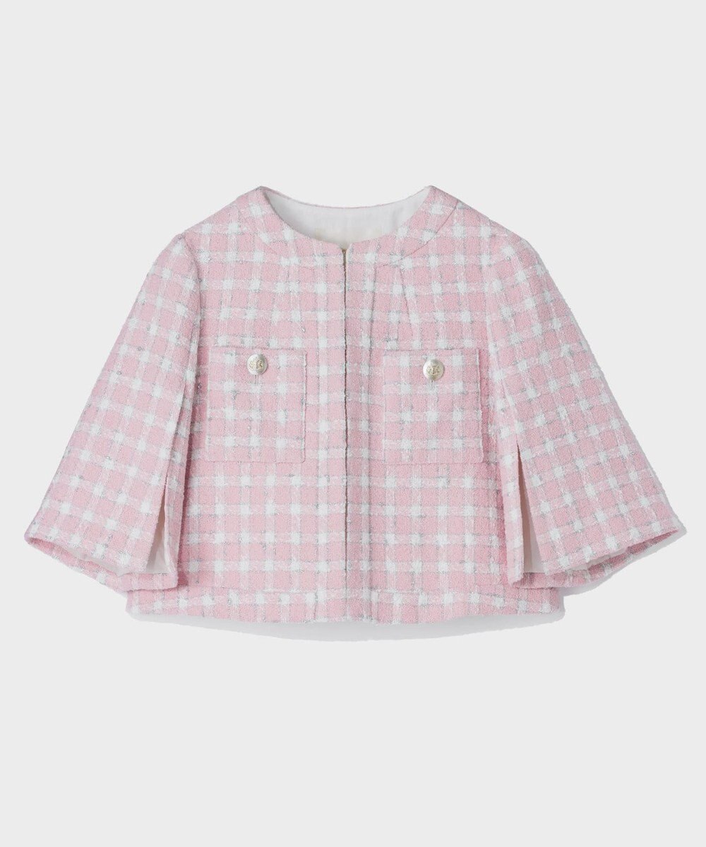 GRACE CONTINENTAL チェックツイードショートジャケット 